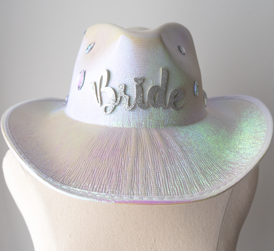 Rhinestone Veil Bride Hat