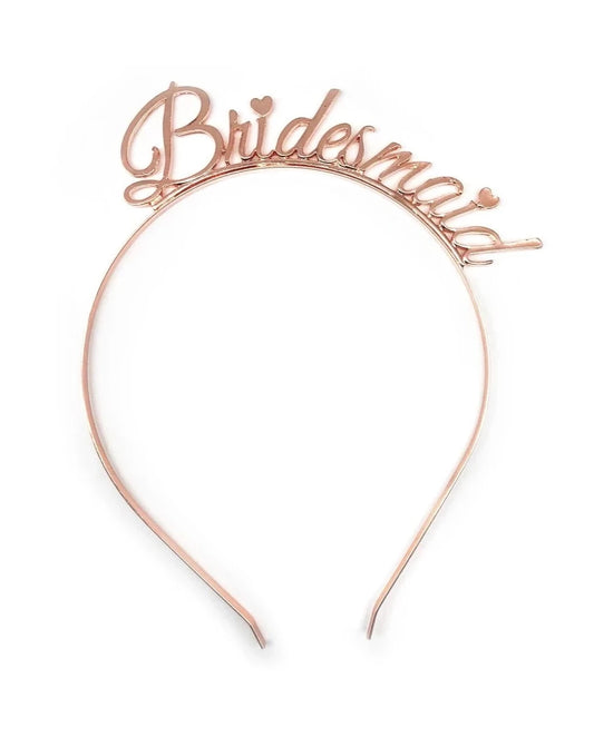 Bridesmaid headband- Rose Gold