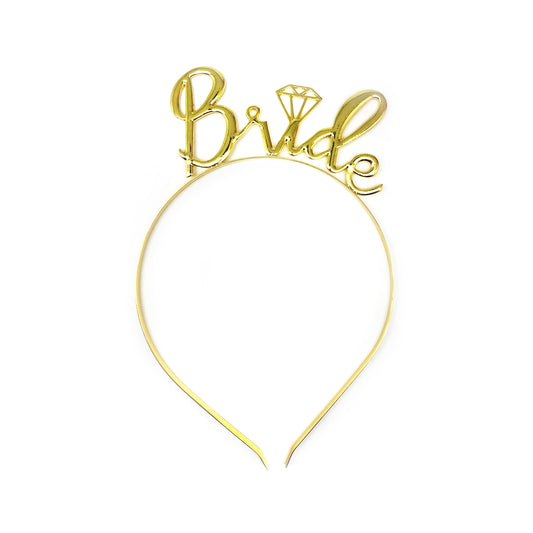 Bride Metallic Headband- Gold