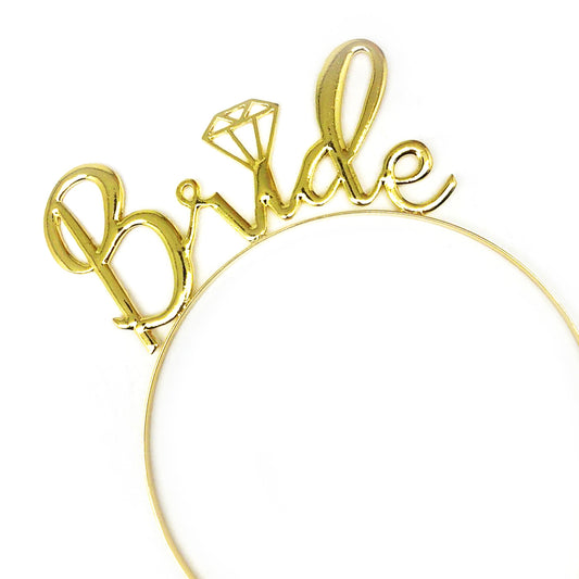 Bride Metallic Headband- Gold