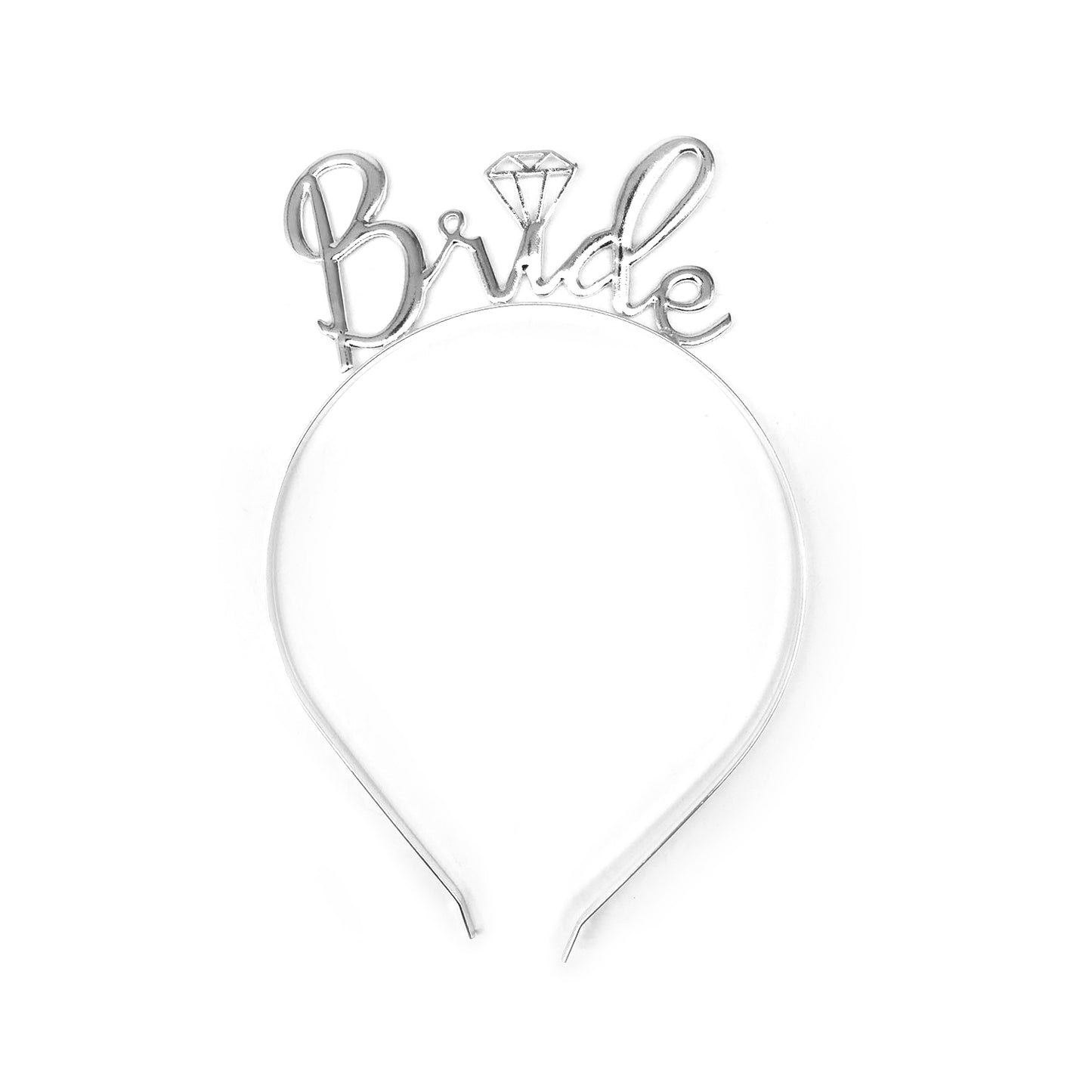 Bride Metallic Headband- Silver