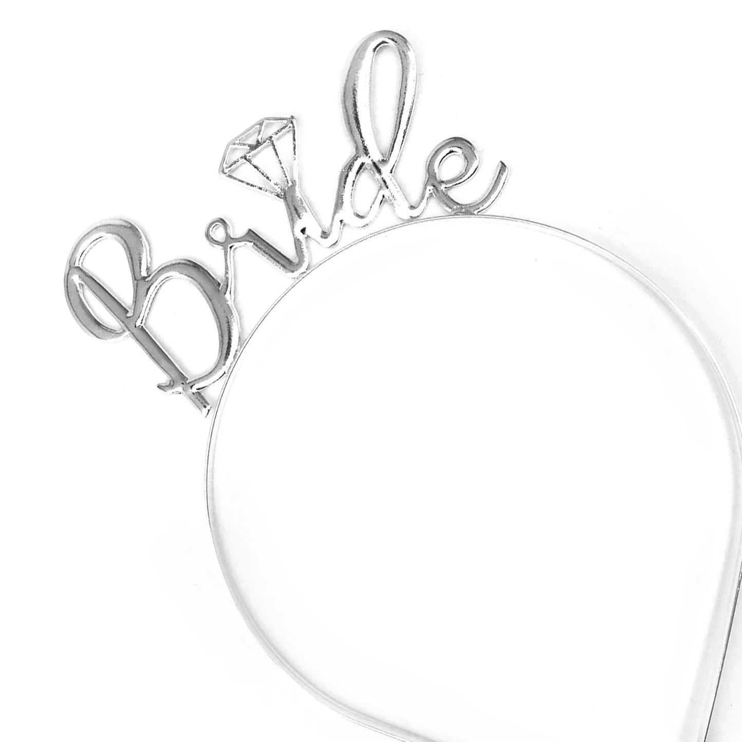 Bride Metallic Headband- Silver