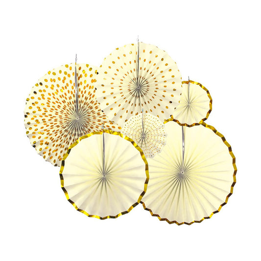 Decoration Fans- Yellow(Gold Accents)