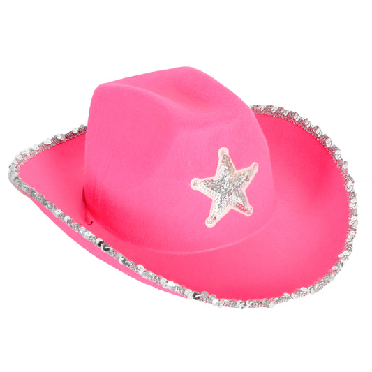 Star Cowboy Hat - Hot Pink