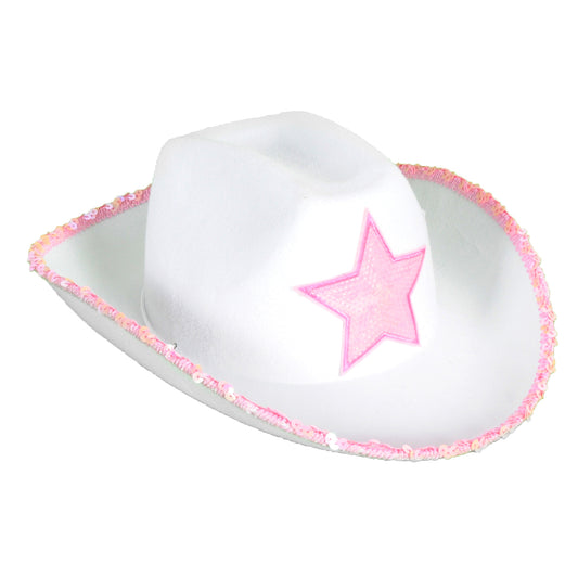 Star Cowboy Hat - White