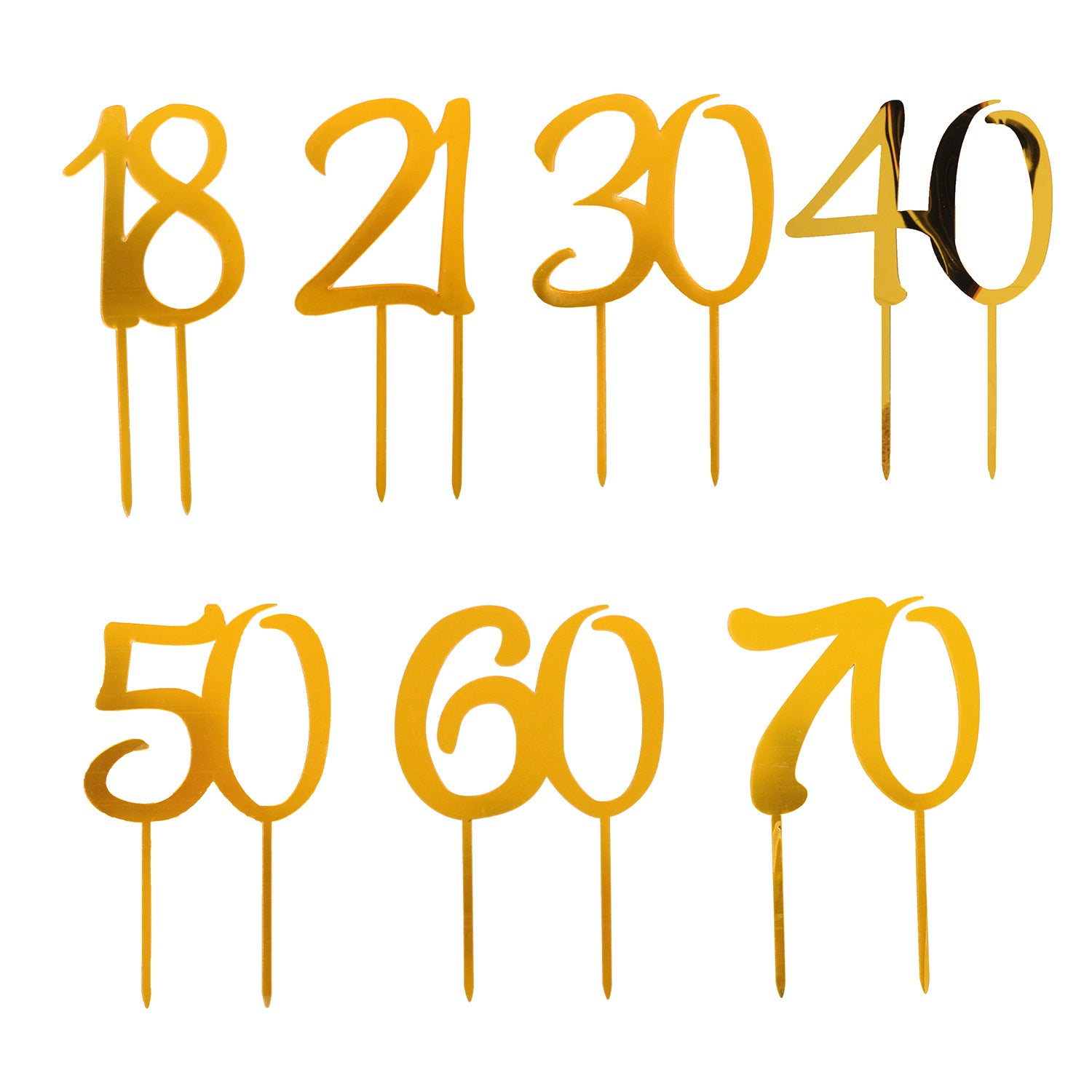 Number Cake Toppers (Set of 10) | The Money Cake