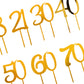 Number Cake Toppers- Gold