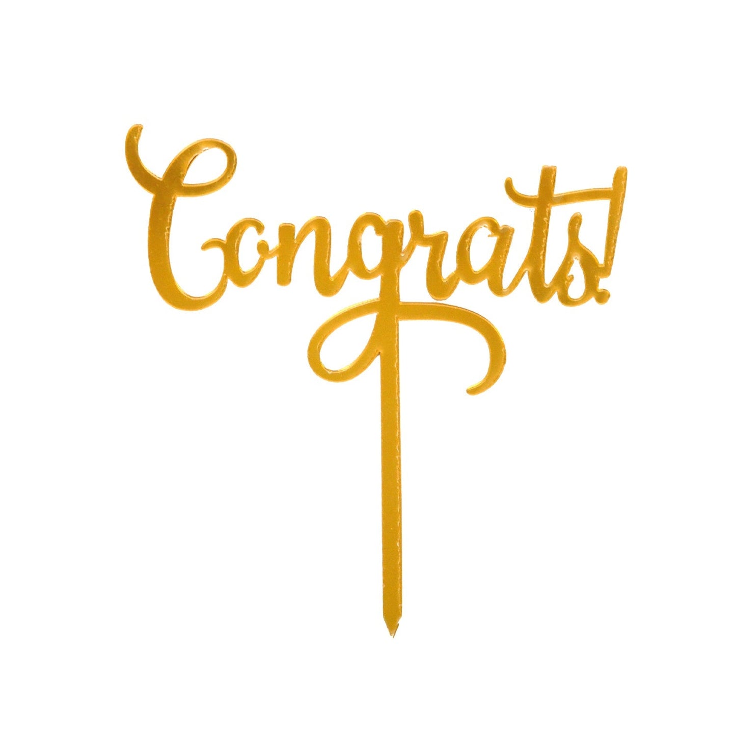 Congrats Cake Topper- Gold