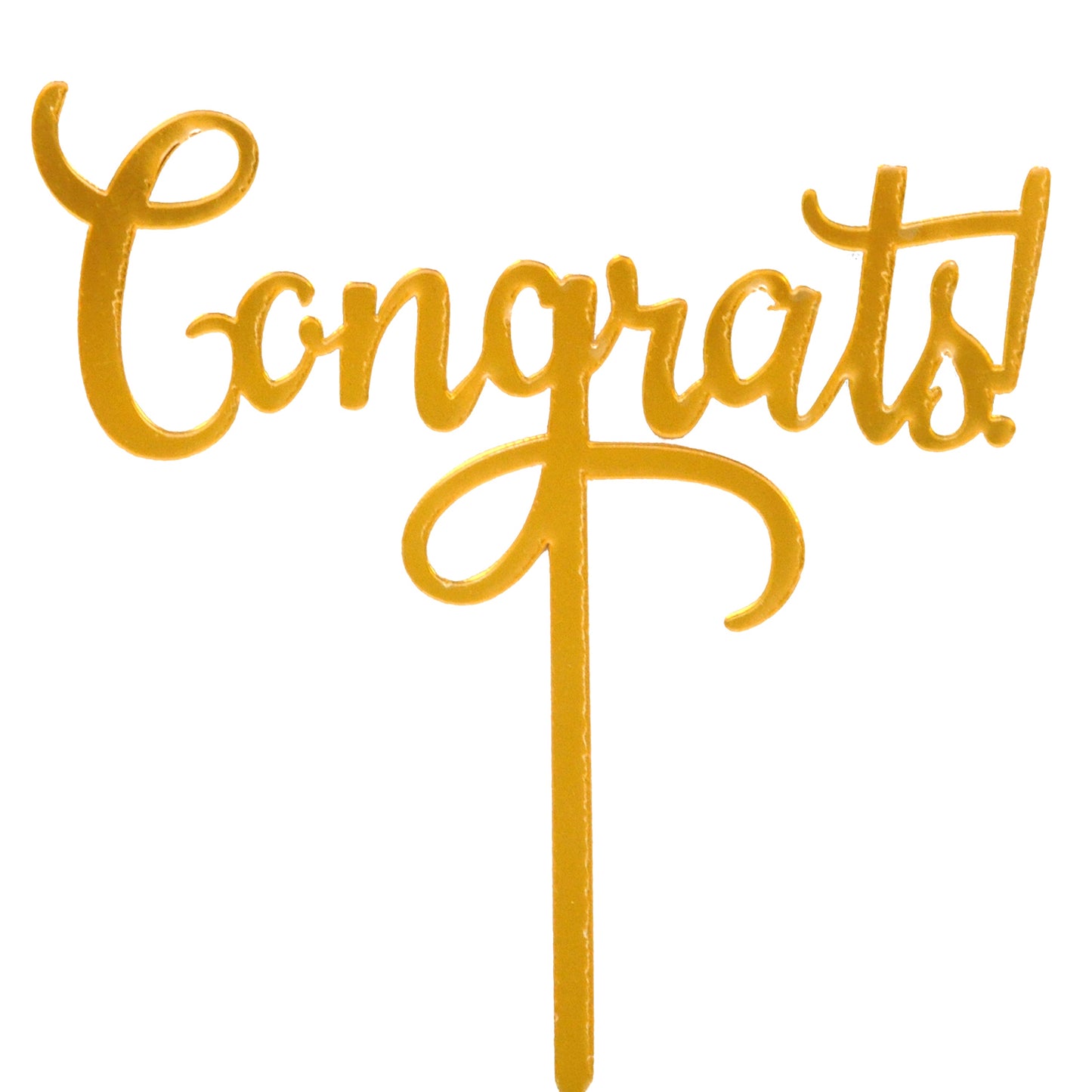 Congrats Cake Topper- Gold