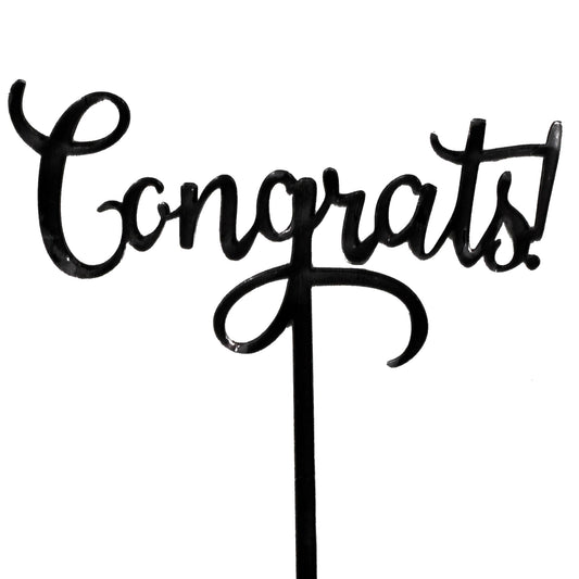 Congrats Cake Topper- Black