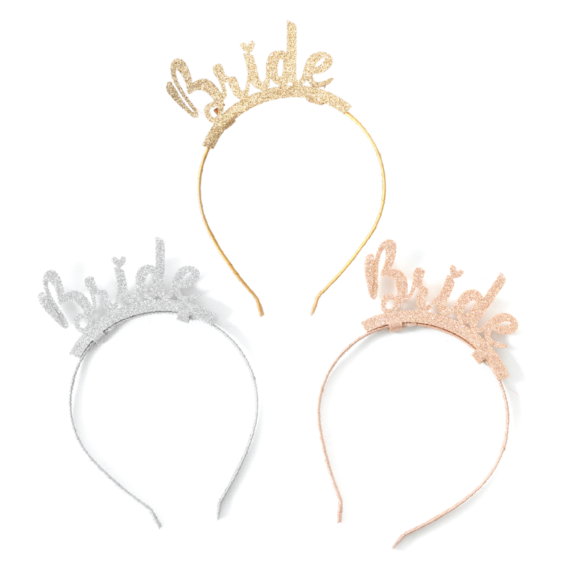 Glitter Bride headband