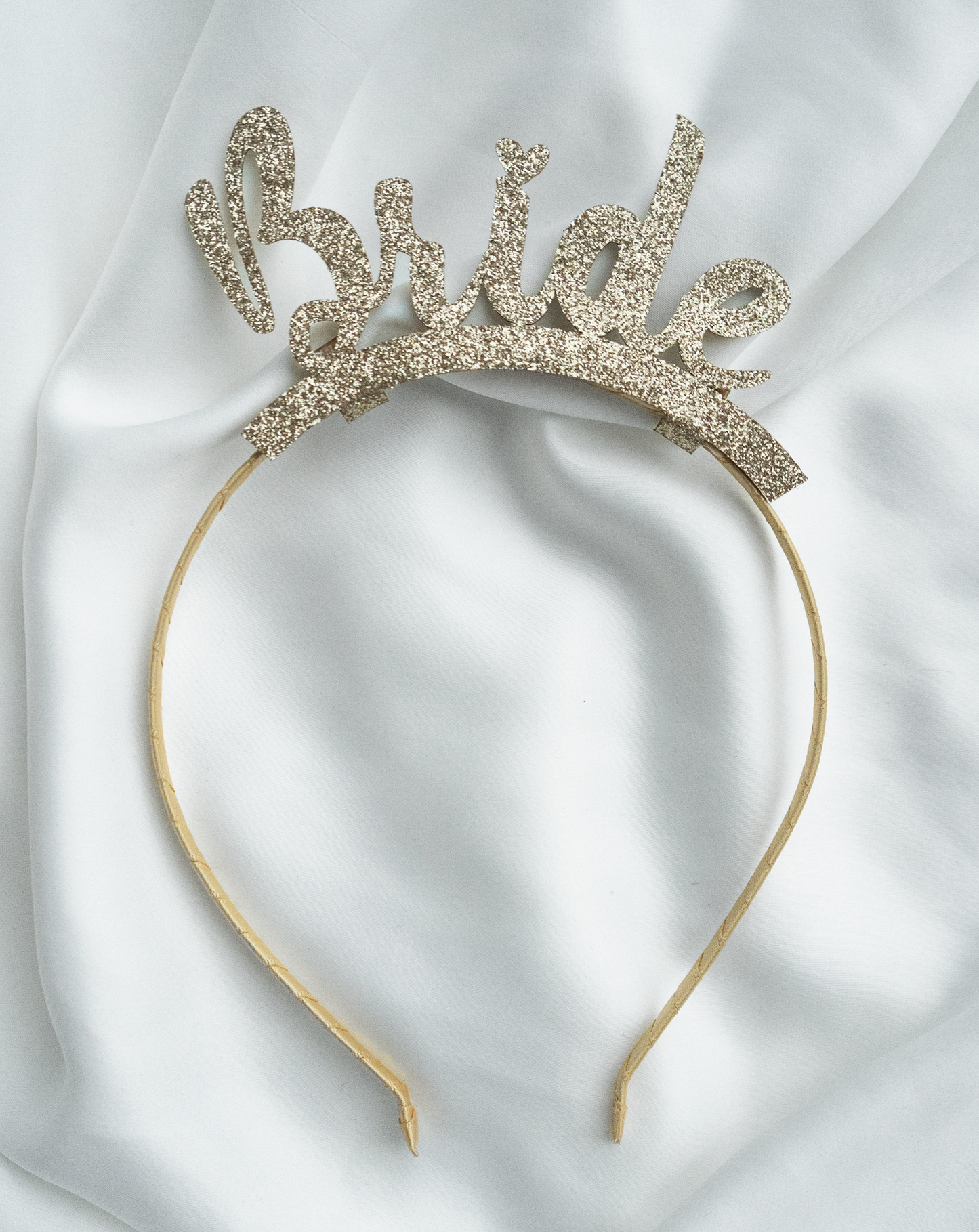 Glitter Bride headband- Rose Gold